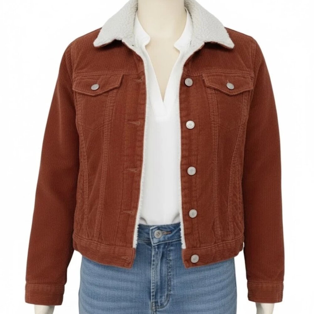 SABRINA LAUREN  Women's Coat Size Small Sherpa Lined Jacket
